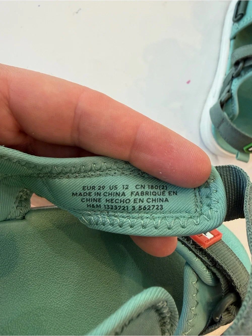 H&M Minecraft Teal Kids Open-Toe Sandals with Game Patch Details - Size 12